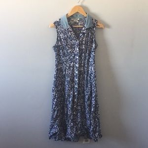 vintage y2k 90s hippie buttondown dress